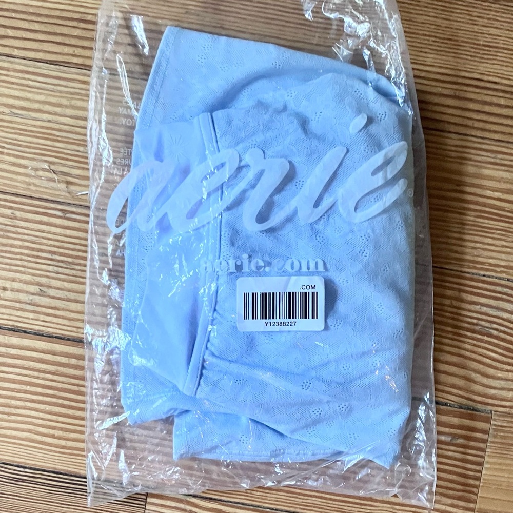 NWT Aerie Real Me XTRA Lace Mini Skort in Eyelet Blue Sz XS. - Picture 7 of 14